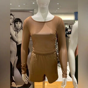 Kinesis Women’s Athletic Shorts Size Large Brown Cocoa Creme New